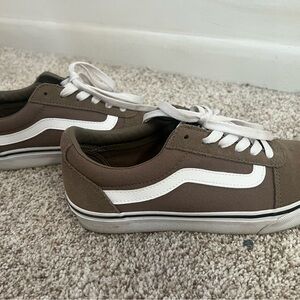 Vans Brown and White Women's Sneakers